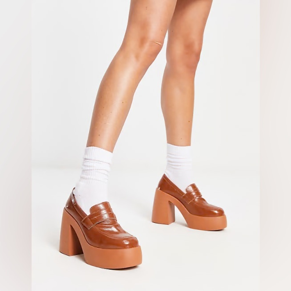 ASOS Design Chunky High Heeled Loafers